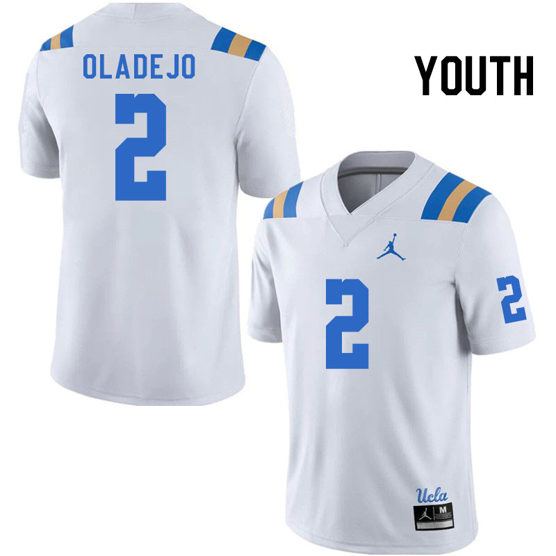 Youth #2 Oluwafemi Oladejo UCLA Bruins College Football Jerseys Stitched Sale-White